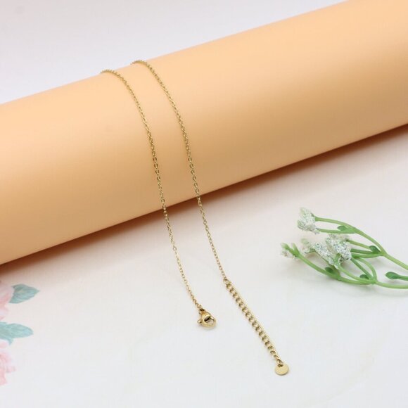 Layered Yellow Necklace with Round and Bar Pendant, Chic Design, XPNL0367 - Picture 11 of 12